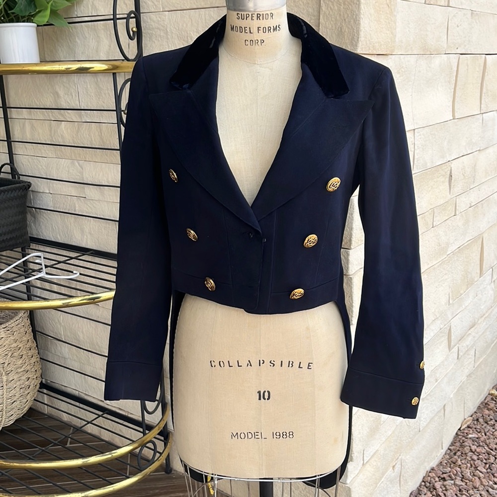 Vintage navy blue tails coat from Paris